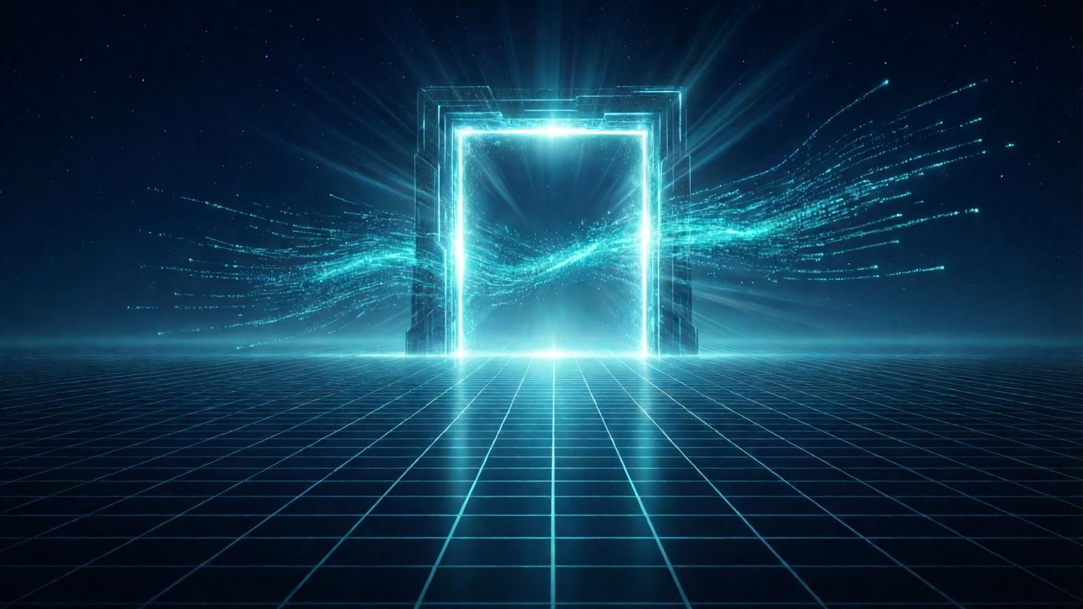 Gate of light: symbolic image for the completed move to serverless-v4